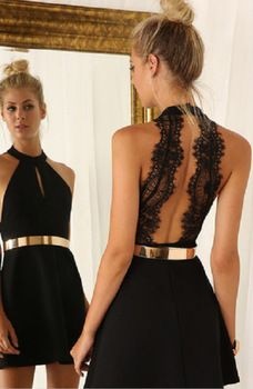 Gala jurk zwart kort