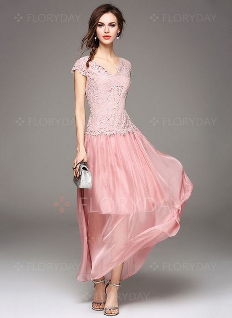Roze jurk lang