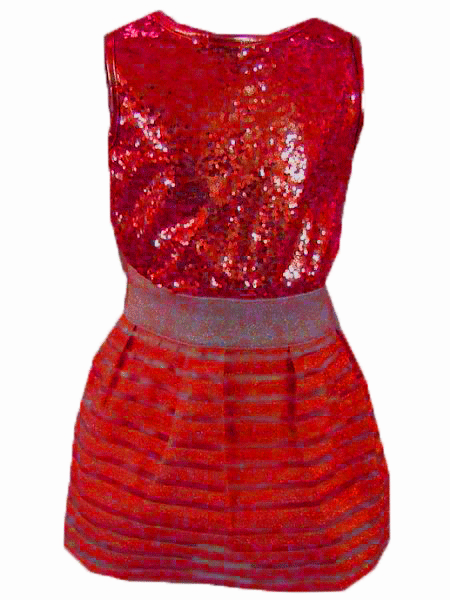 Rode jurk met pailletten