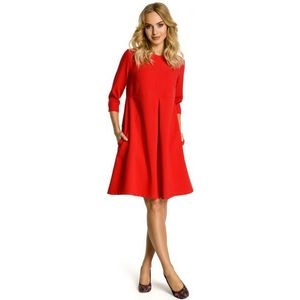 Rode tricot jurk