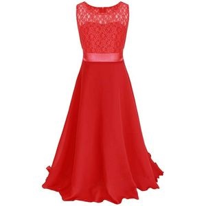 Rode velours jurk