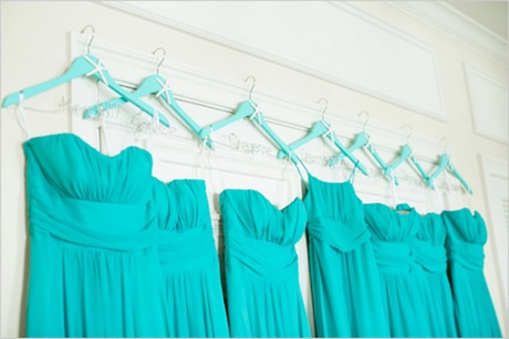 Turquoise jurk bruiloft