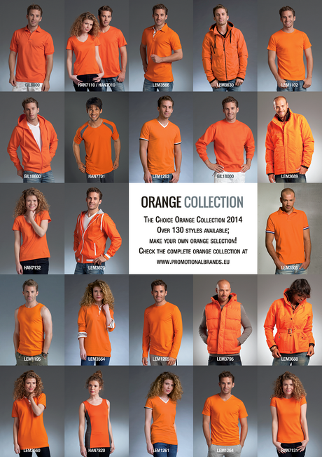 Oranje kleding voetbal