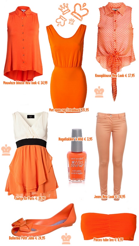 Oranje kleding vrouw