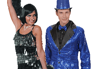 Glitter kleding toppers