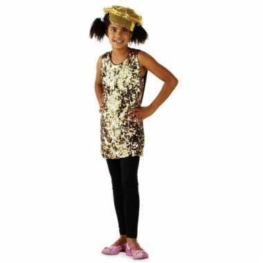 Gouden pailletten jurkje carnaval