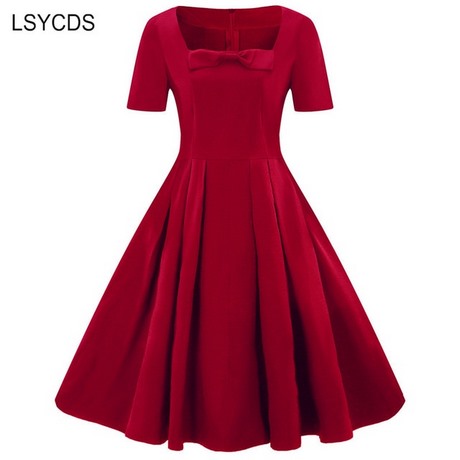 Retro jurk rood