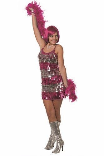 Roze glitter jurk carnaval