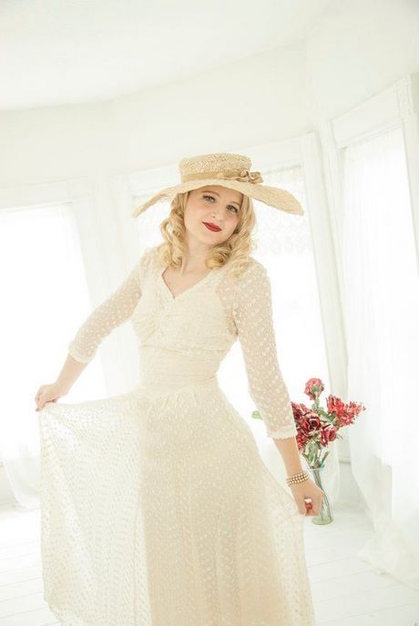 Vintage witte jurk