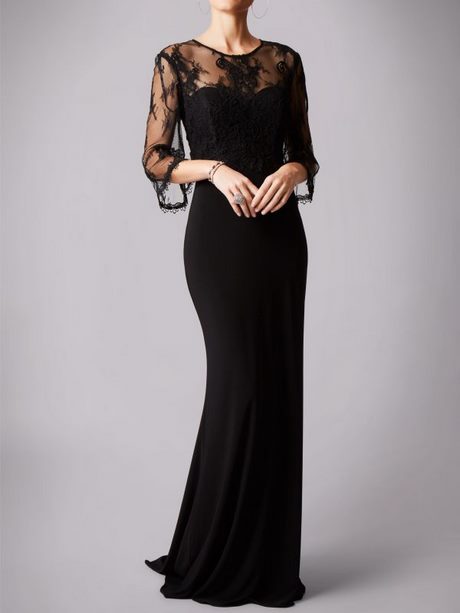 Zwarte lange gala jurk