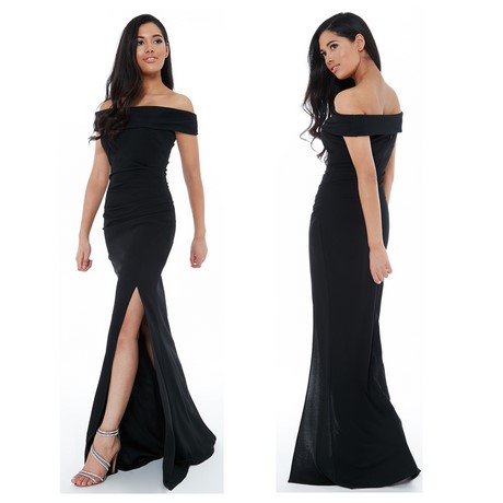 Zwarte lange gala jurk