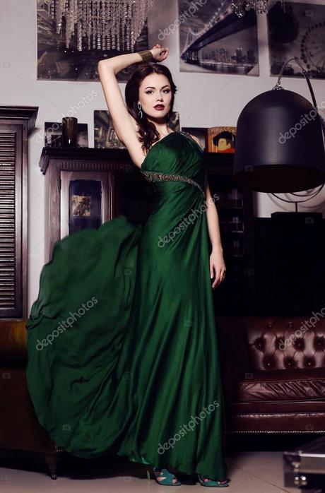 Groene jurk voor vrouwen