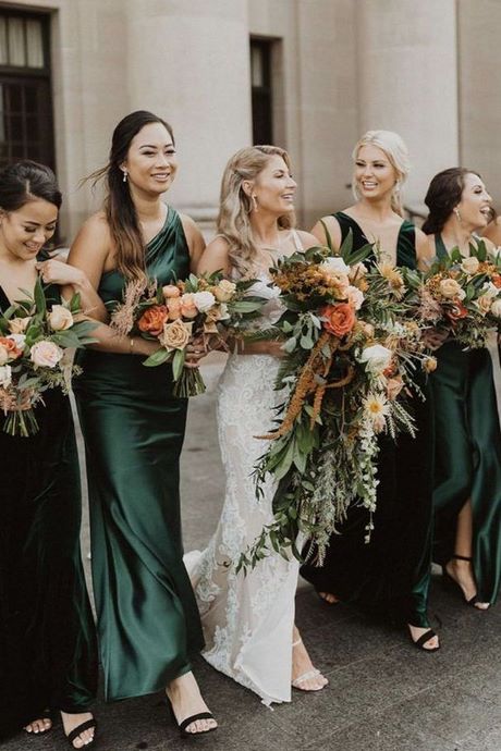Kelly groene bruidsmeisjes jurken