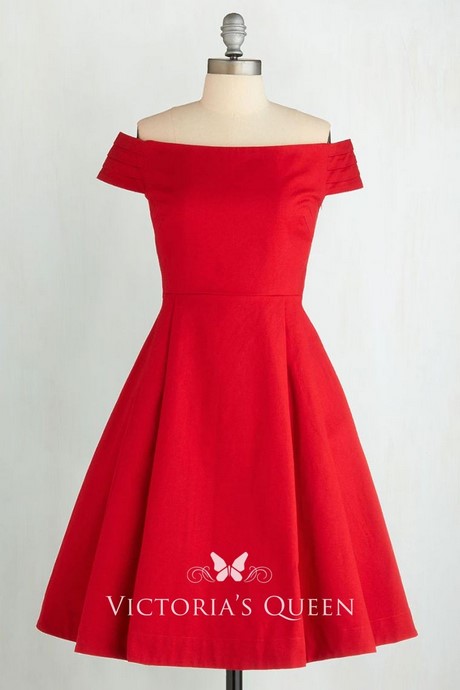 Korte rode jurk