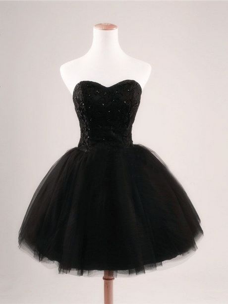 Zwarte korte prom jurken
