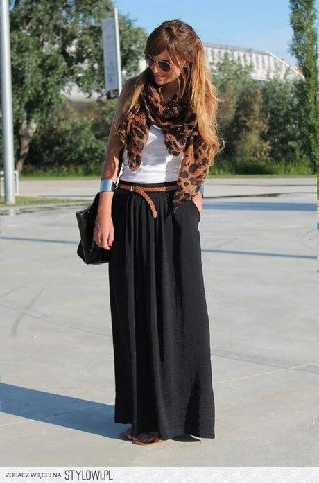 Lange zwarte rok