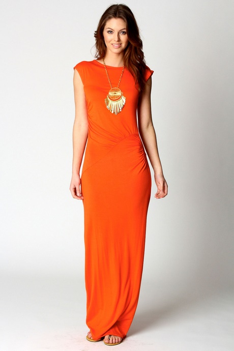 Maxi dress oranje