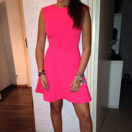 Neon roze jurk