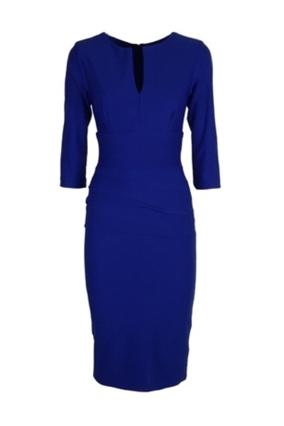 Blauwe zakelijke jurk