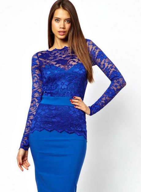 Midi jurk blauw