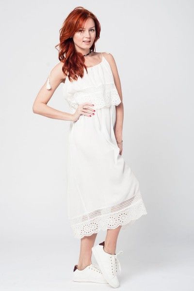 Midi jurk wit