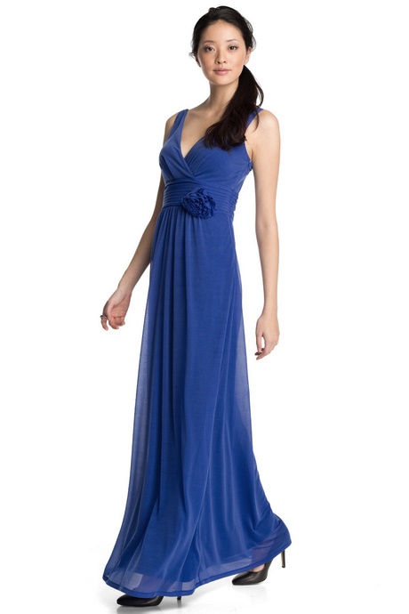 Blauwe jurk lang