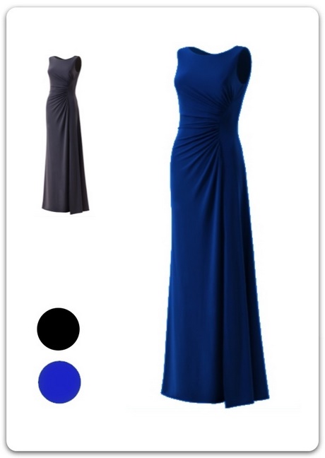 Koraal blauwe jurk