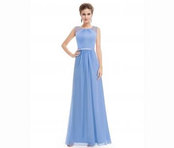 Lichtblauwe lange jurk