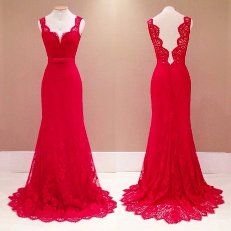 Rode gala jurk