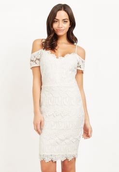 Strakke witte jurk
