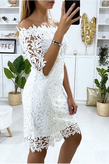 Witte chique jurk