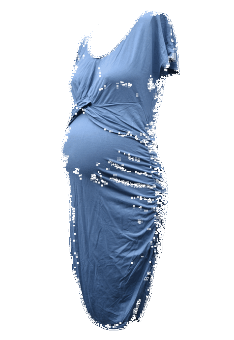 Blauwe zwangerschapsjurk