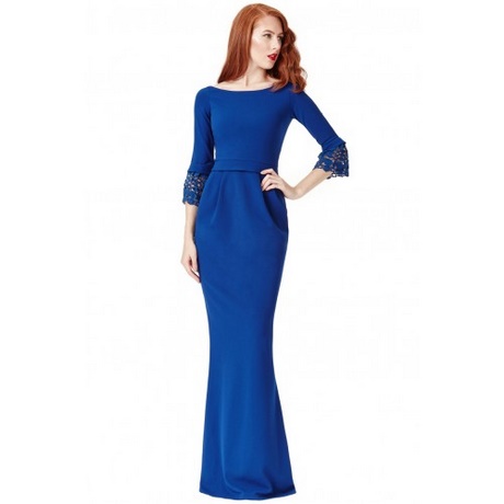 Blauwe gala jurk