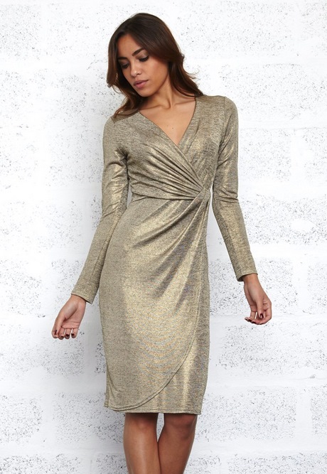 Lange jurk goud