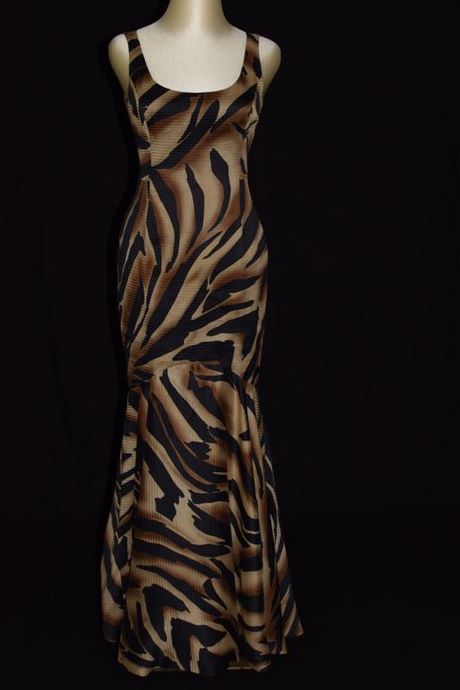 Lange jurk tijgerprint