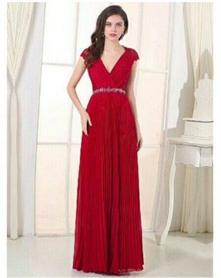 Rode stretch jurk
