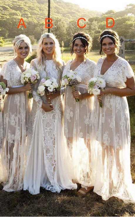 Vintage bruidsmeisjes jurken