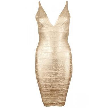 Gouden bandage jurk