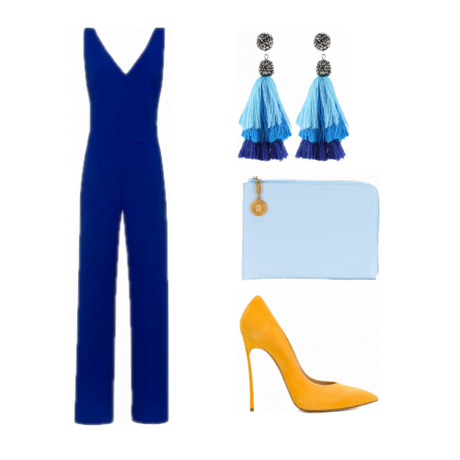 Jumpsuit blauw bruiloft