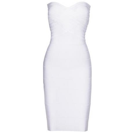 Strapless witte jurk