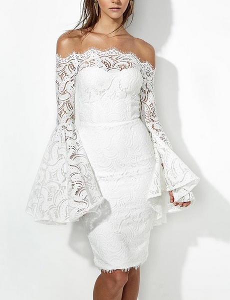 Strapless witte jurk