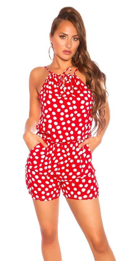 Jumpsuit rood dames