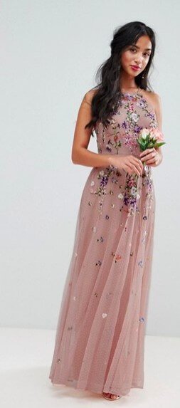 Perzik kleur jurk