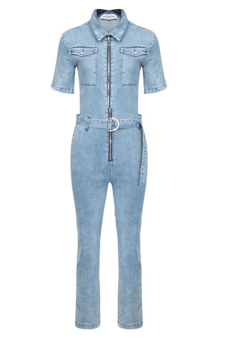 Spijker jumpsuit lange mouwen