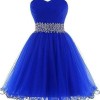 Korte blauwe prom jurken