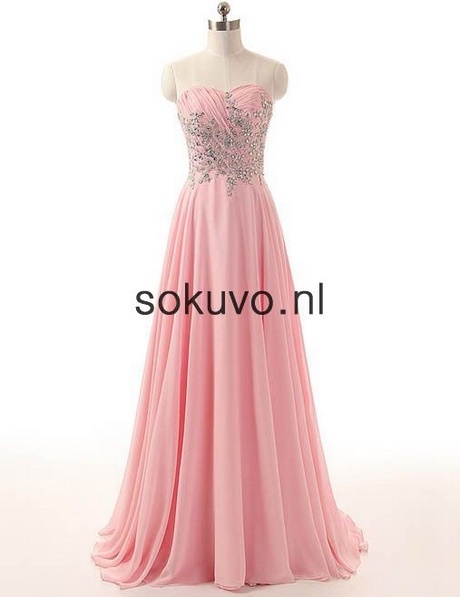 Lange jurken roze