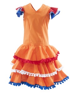 Oranje jurk meisje