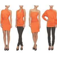 Oranje jurk supertrash