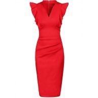 Rode suede jurk