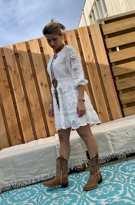 Ibiza jurk wit kant